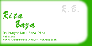 rita baza business card